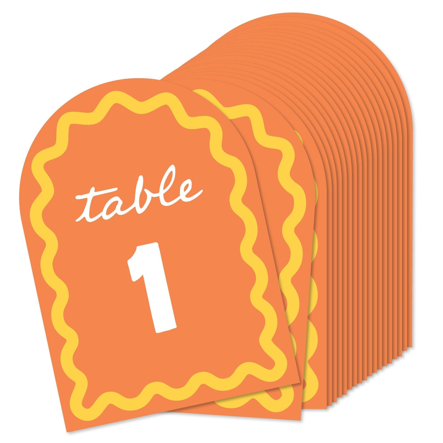 Wavy Table Numbers - 20 Ct