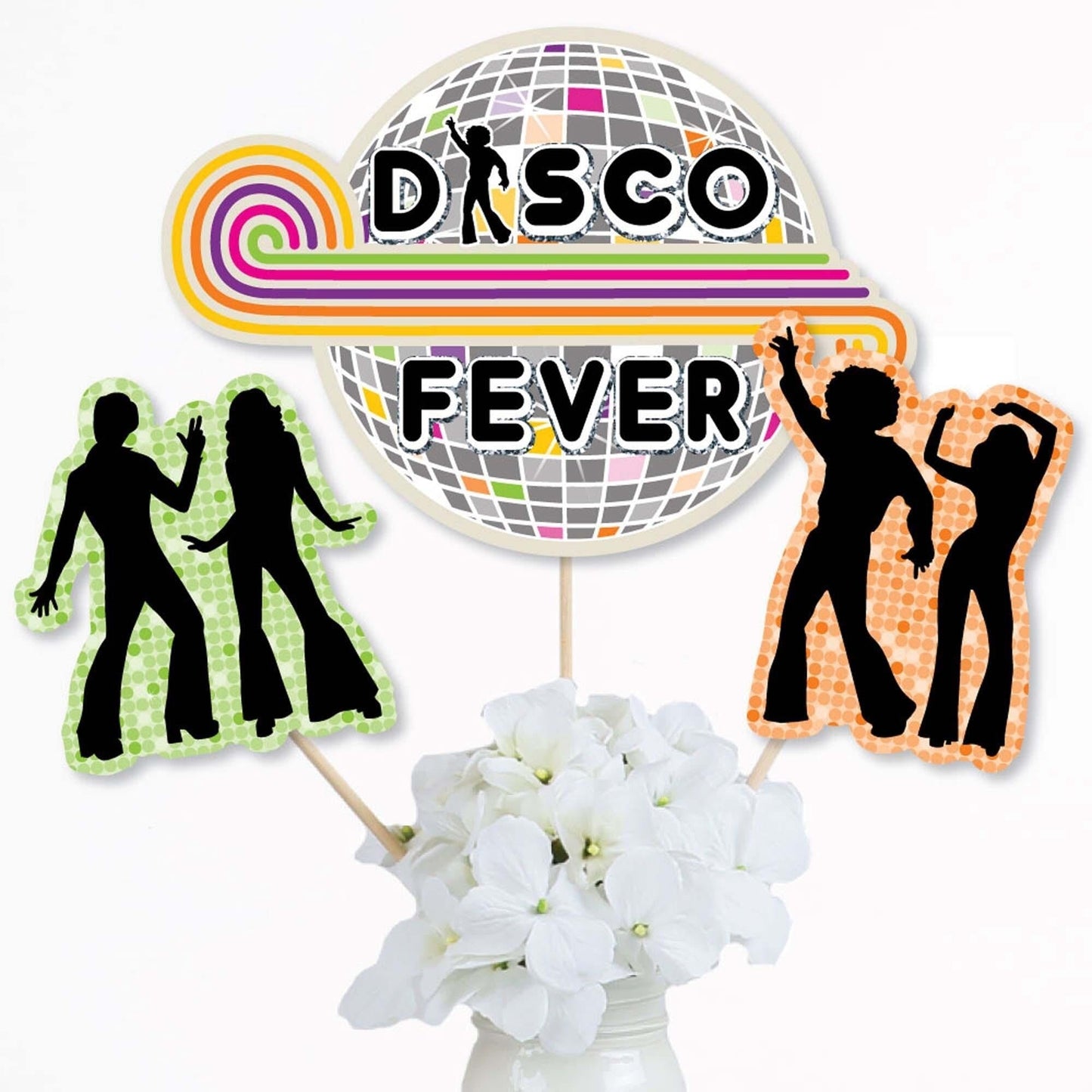 70's Disco - 1970s Disco Fever Party Centerpiece Sticks - Table Toppers - Set of 15