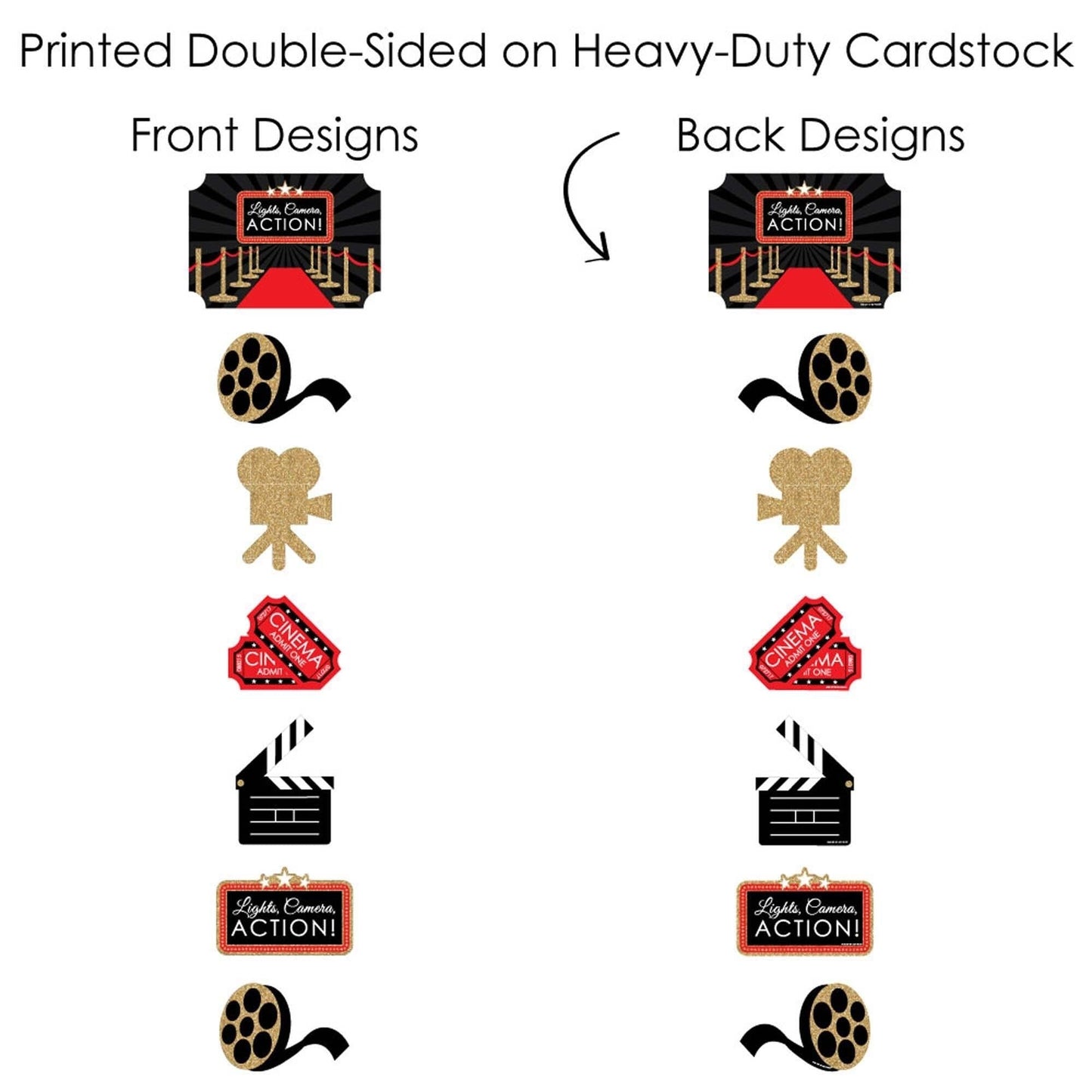 Red Carpet Showstopper Table Toppers - 35 Pc