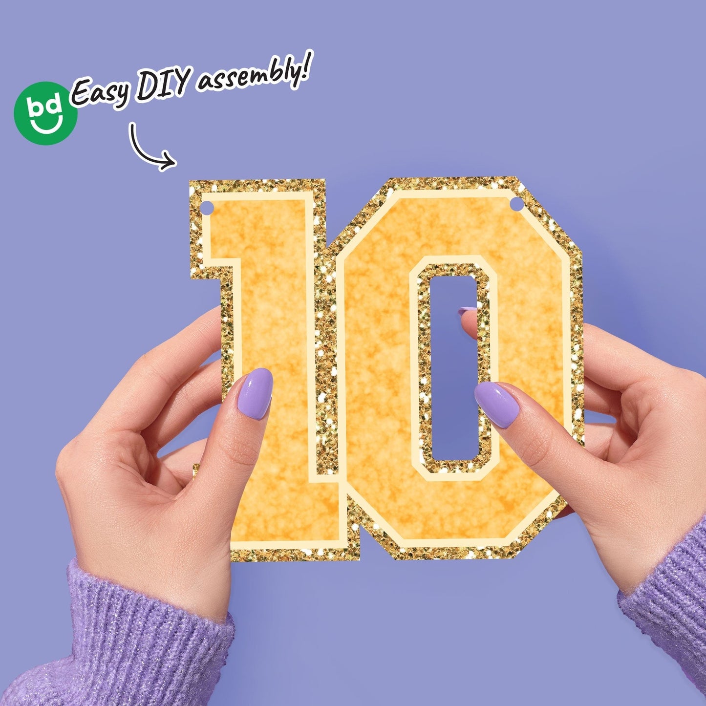 Preppy 10th Birthday Girl Garland Banner - 15 Pc