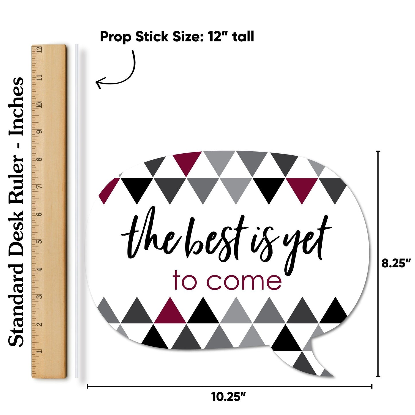 Maroon Grad - 2026 Graduation Party Photo Booth Props Kit - 20 Count