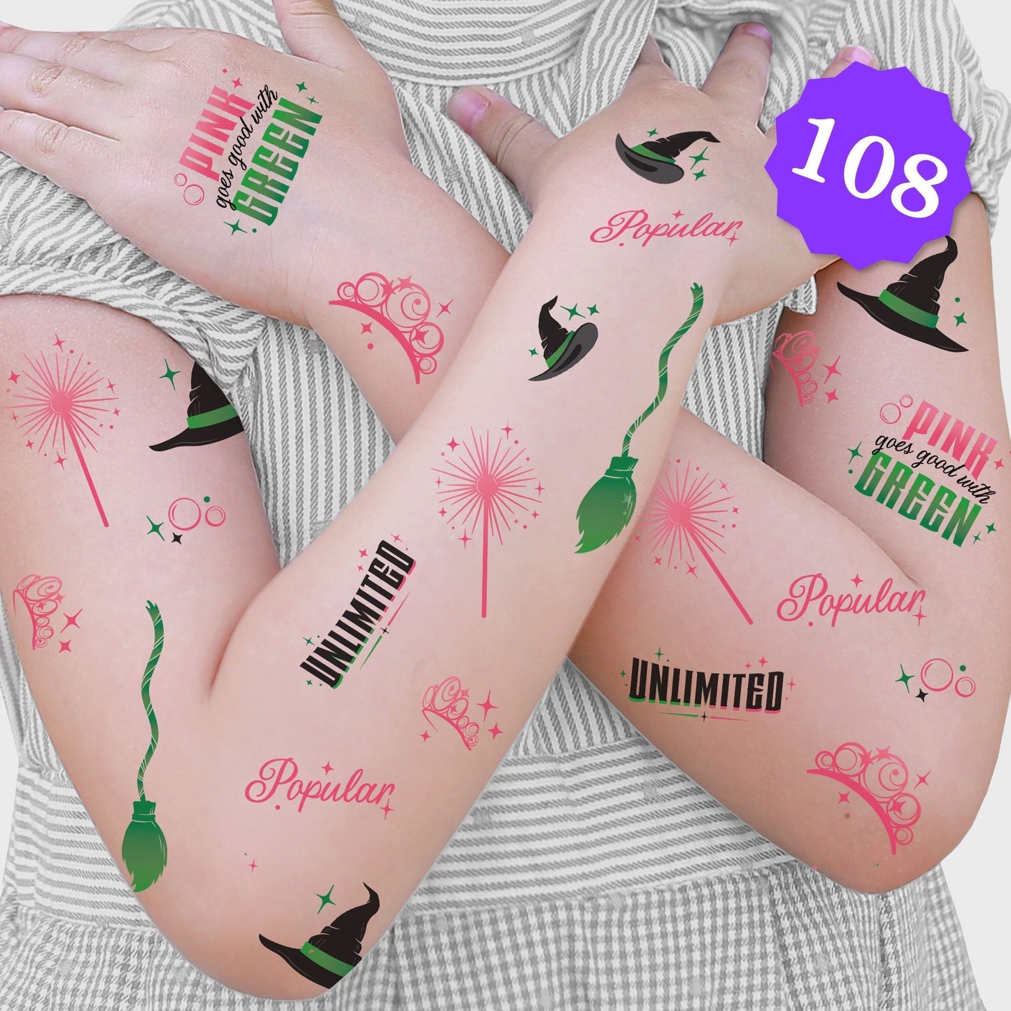 Witch Temporary Tattoos - 108 Ct