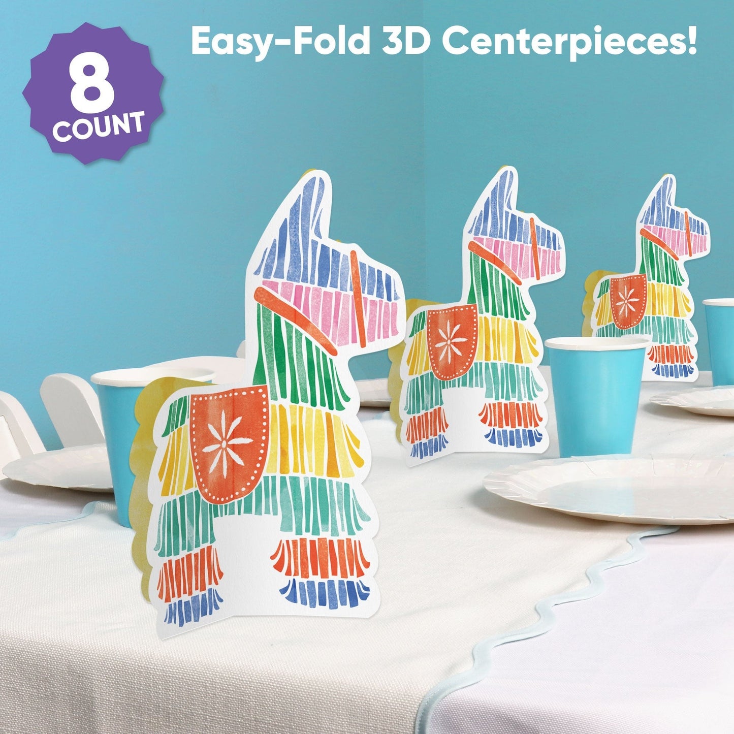 Fiesta 3D Centerpieces - 8 Ct