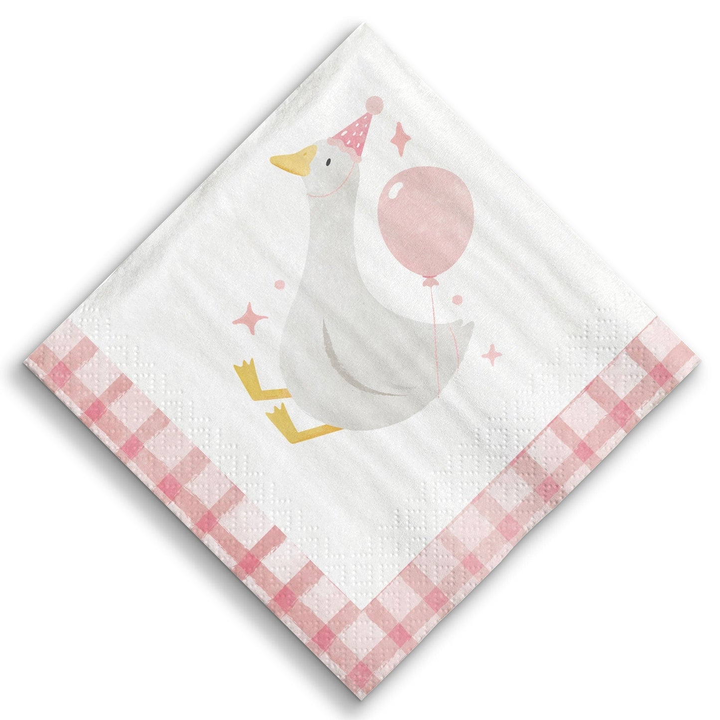 Napkins - One Silly Goose Pink - 24 Ct