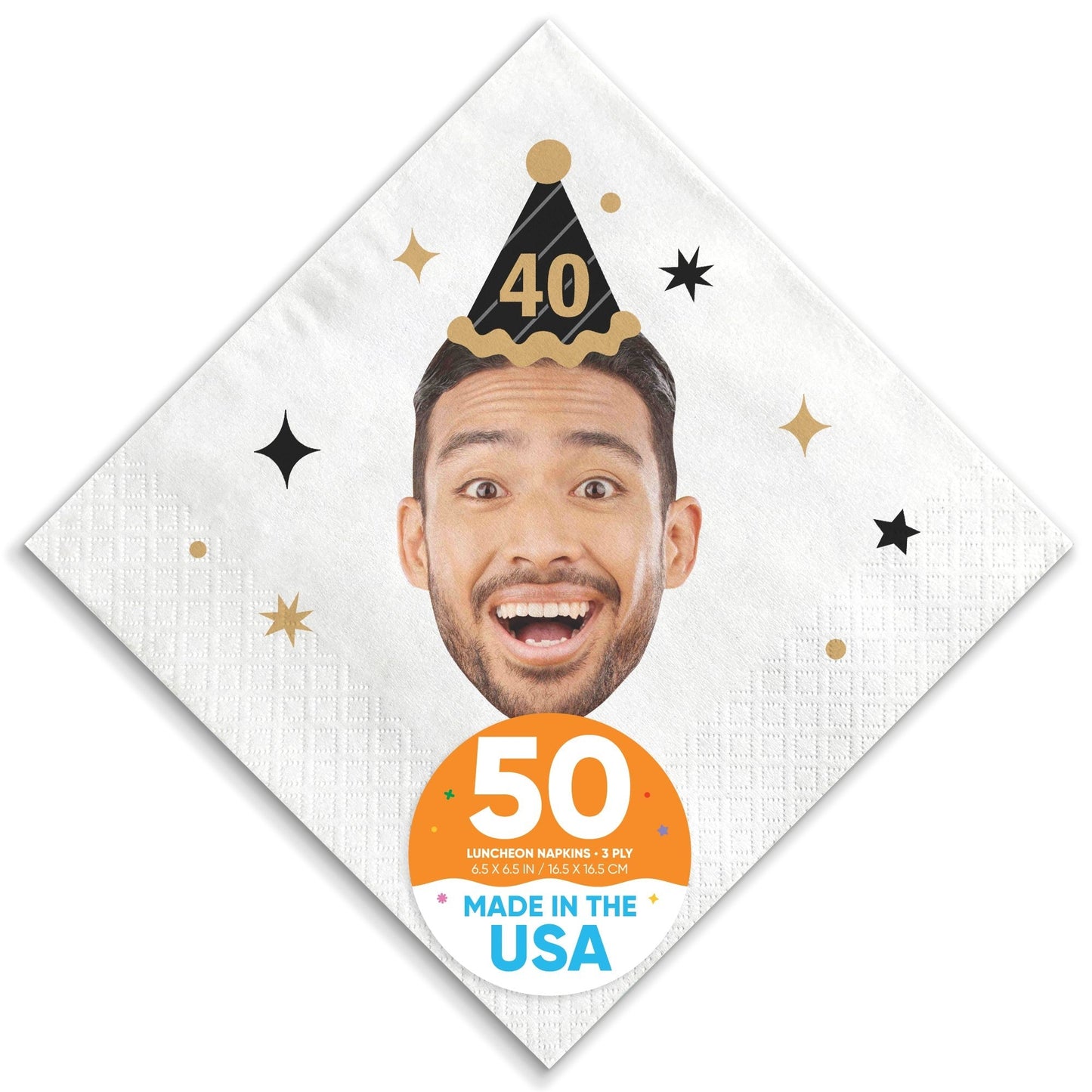Custom Face Napkins - Birthday