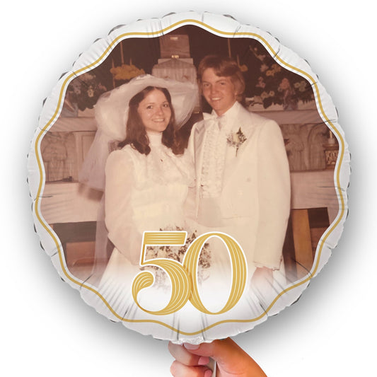 Custom Photo Balloon - 50th Wedding Anniversary - 1 Ct