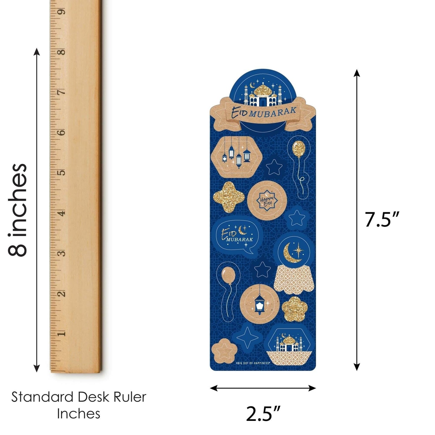 Ramadan - Eid Mubarak Party Favor Kids Stickers - 16 Sheets - 256 Stickers