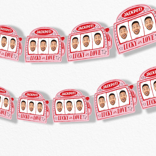 Custom Face Lucky In Love Garland Banner