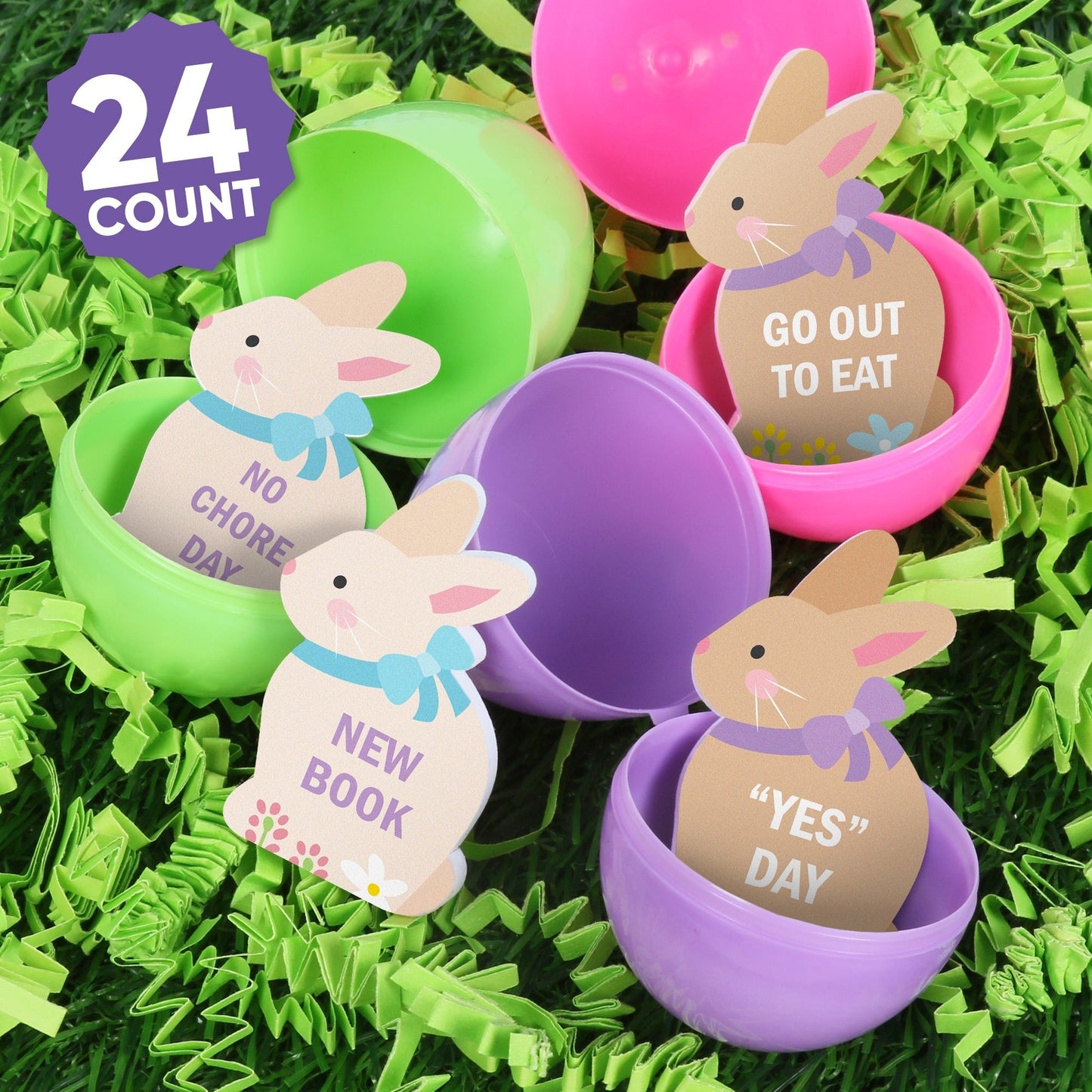 Spring Bunny Easter Egg Hunt Tokens - 24 Ct