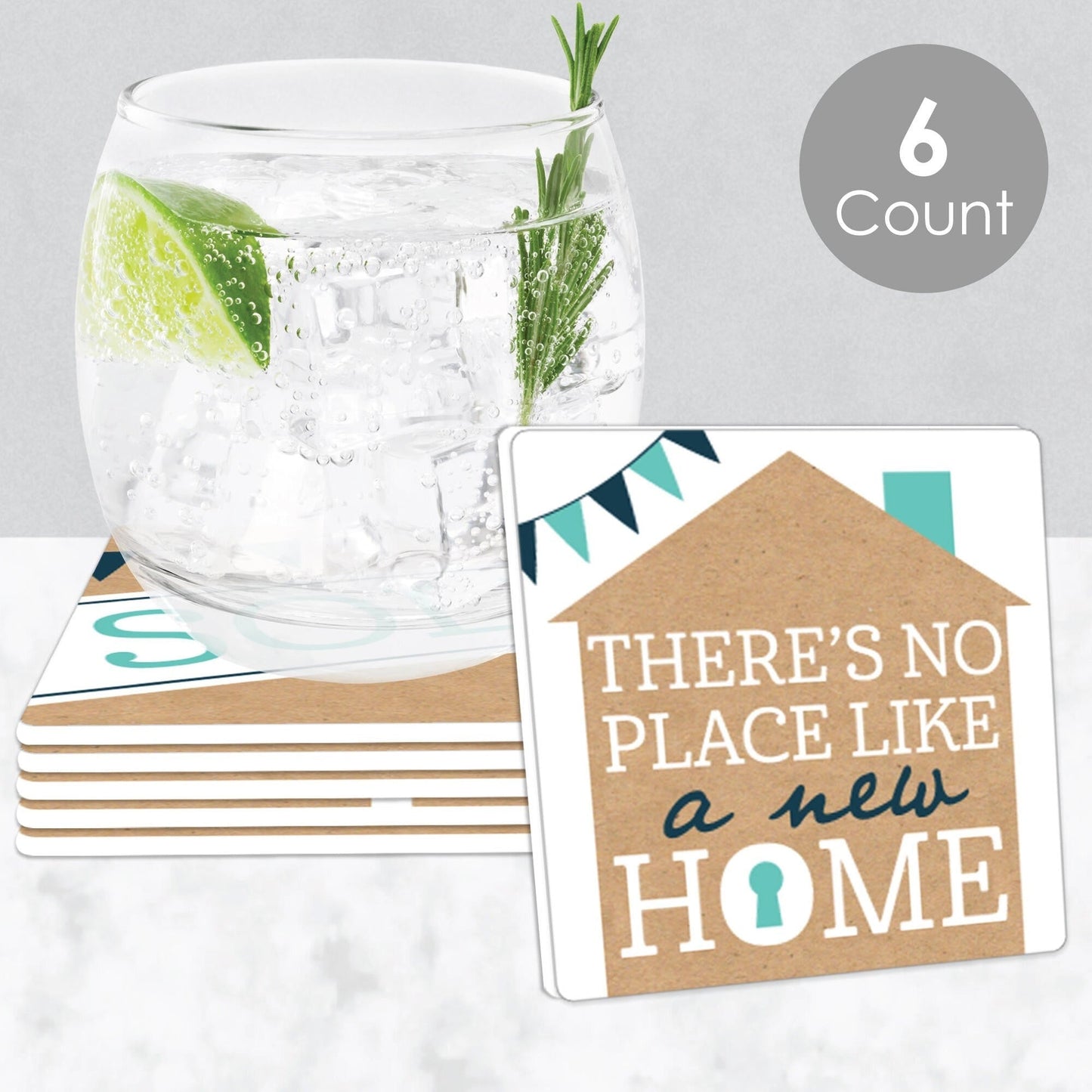 Home Sweet Home - Funny Housewarming and New Home Decorations Gift - Drink Coasters - Set of 6