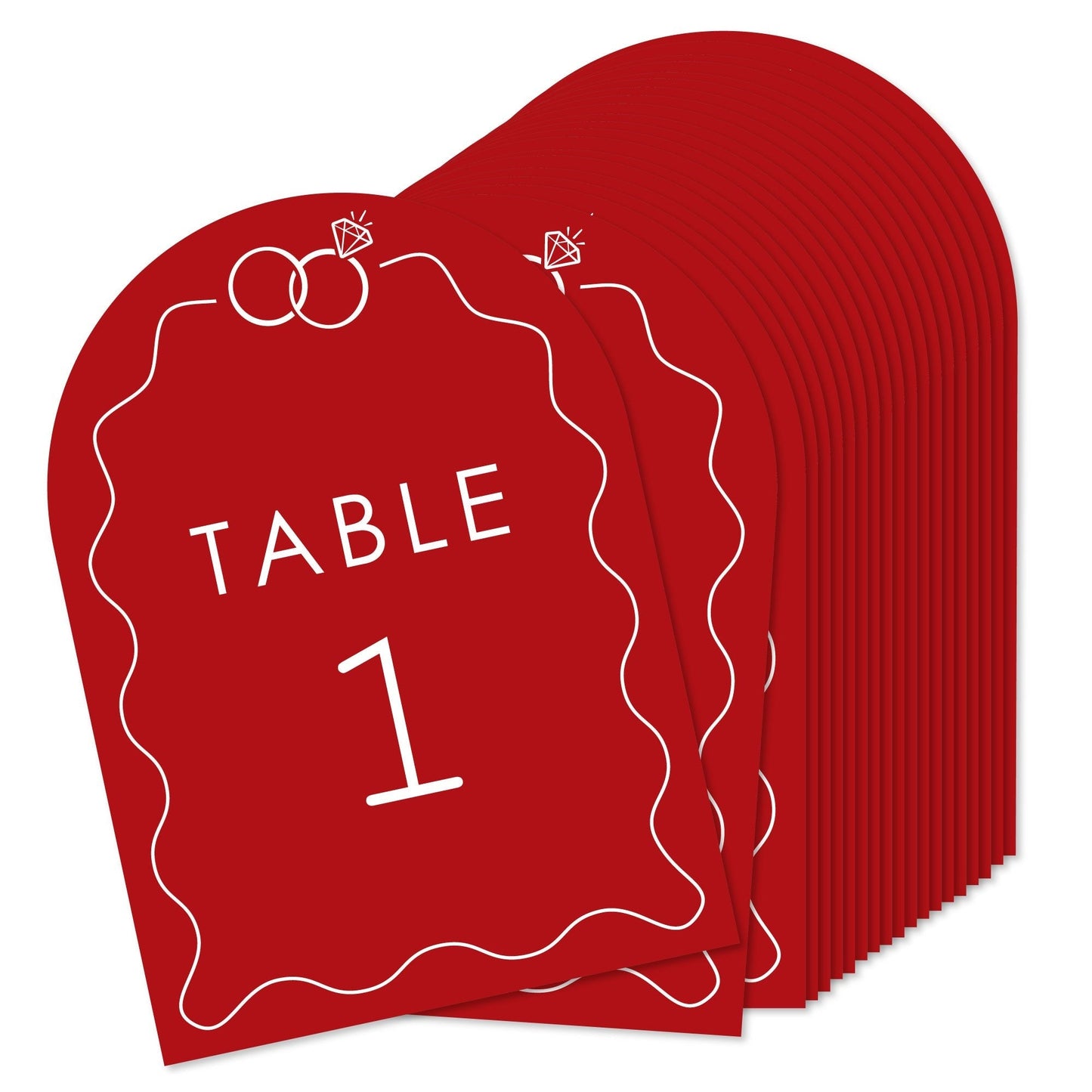 Wedding Rings Table Numbers - 20 Ct
