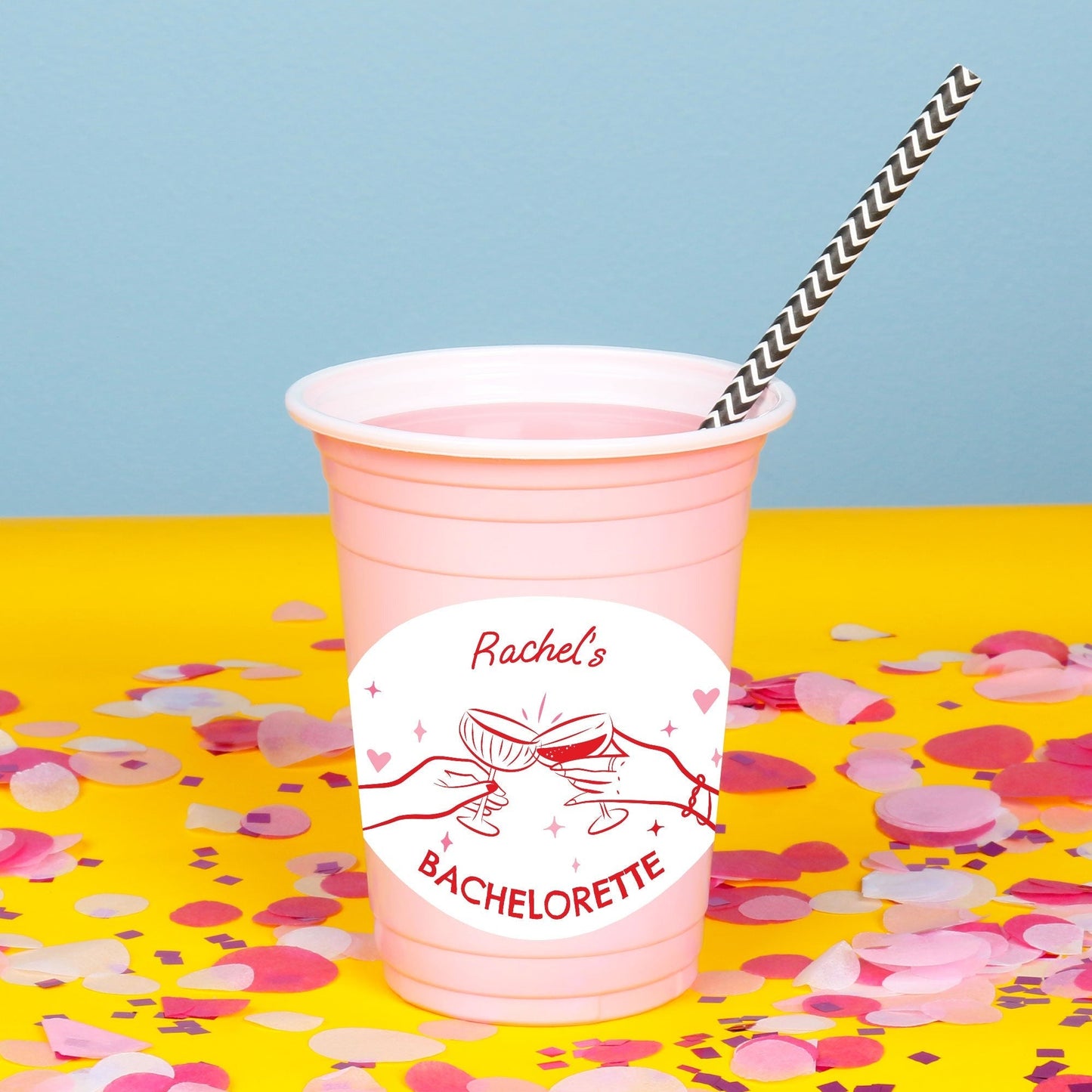 Custom Text Party Cups - Drinks with the Girls - 16 Ct