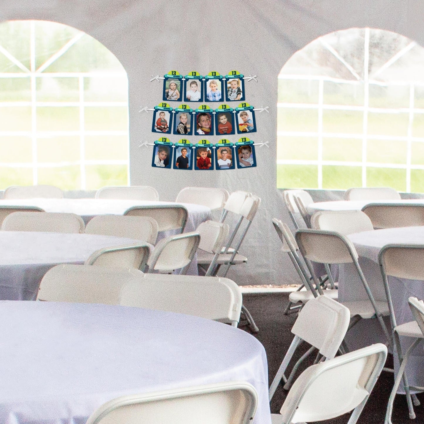 Boy 13th Birthday - DIY Official Teenager Birthday Party Decor - Picture Display - Photo Banner