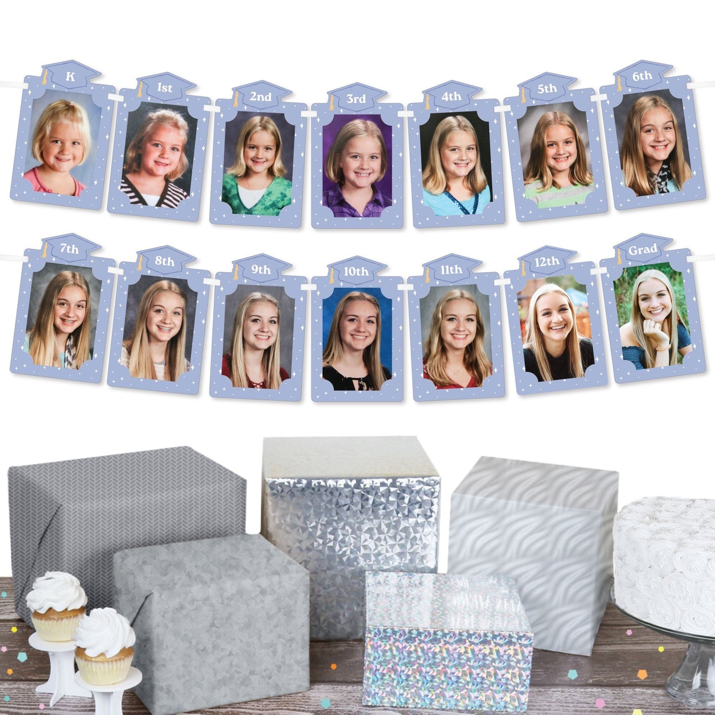 Pastel Grad K-12 School Picture Display - Photo Banner