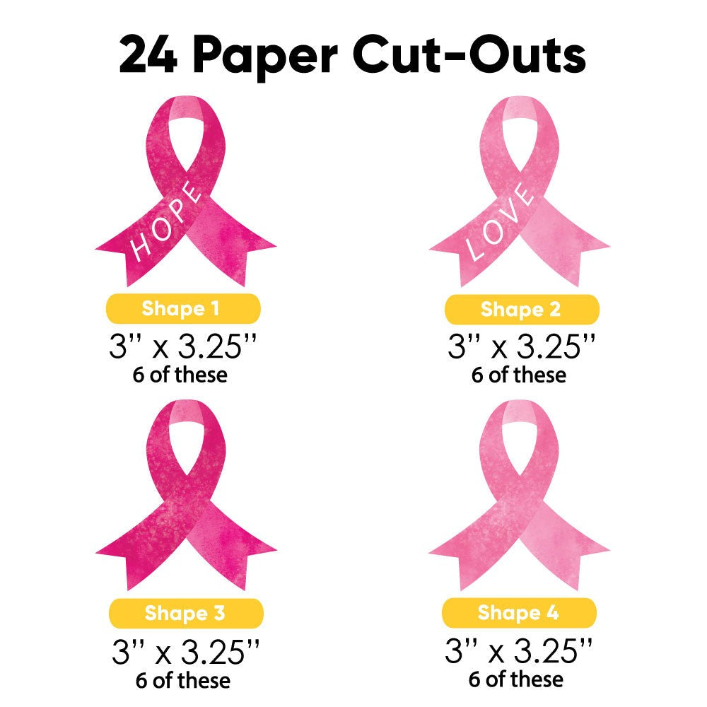 Breast Cancer Awareness Cut-Outs - 24 Ct