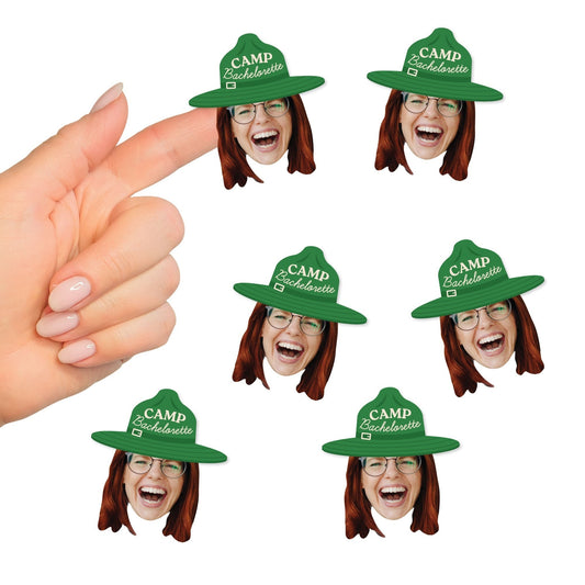 Custom Face Camp Bach Cut-Out Stickers - Set of 24