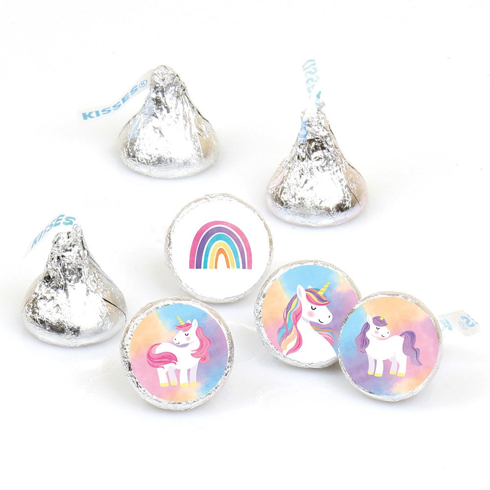 Mini Unicorn Party Candy Stickers - 1 Sheet of 108