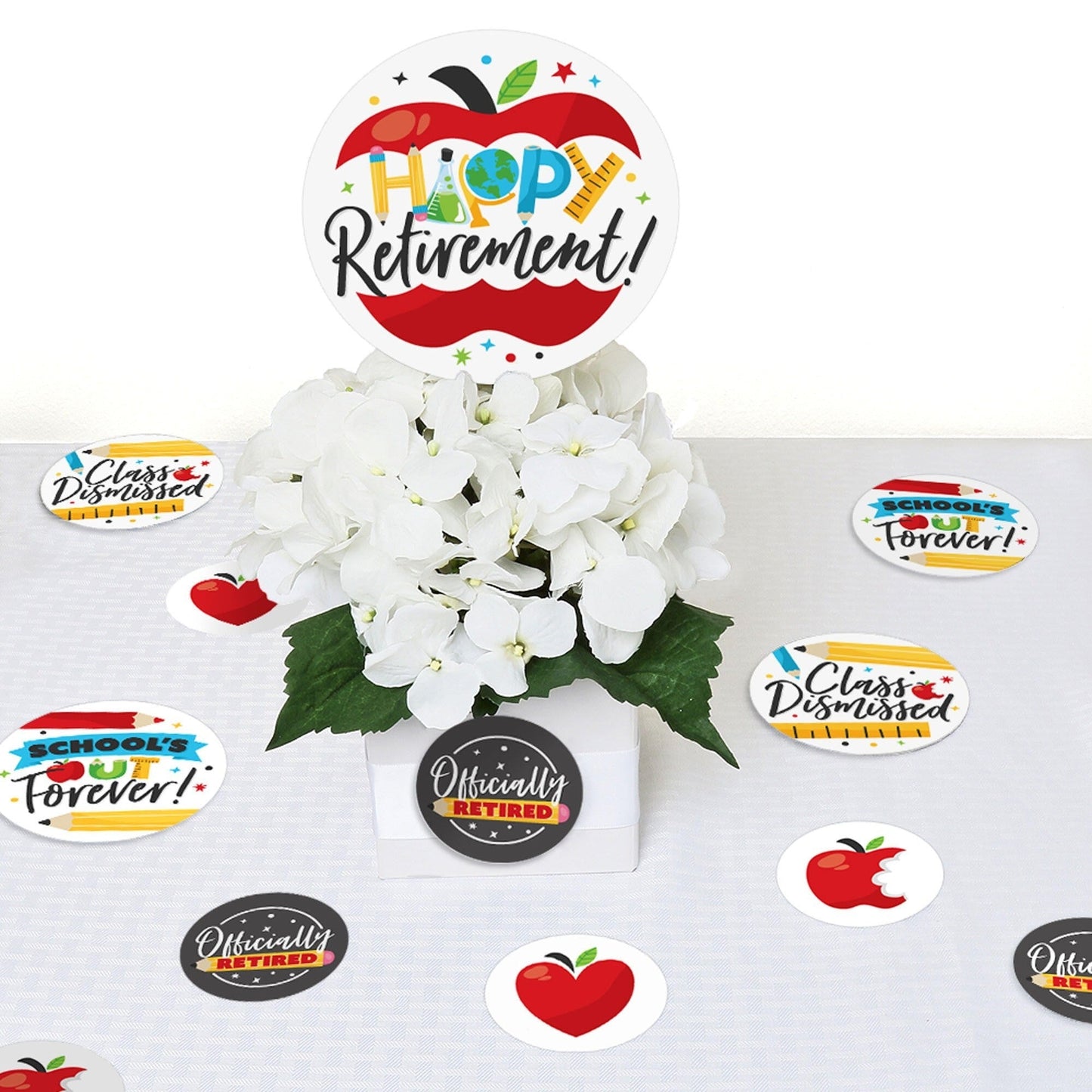Teacher Retirement - Happy Retirement Party Giant Circle Confetti - Party Decorations - Large Confetti 27 Count