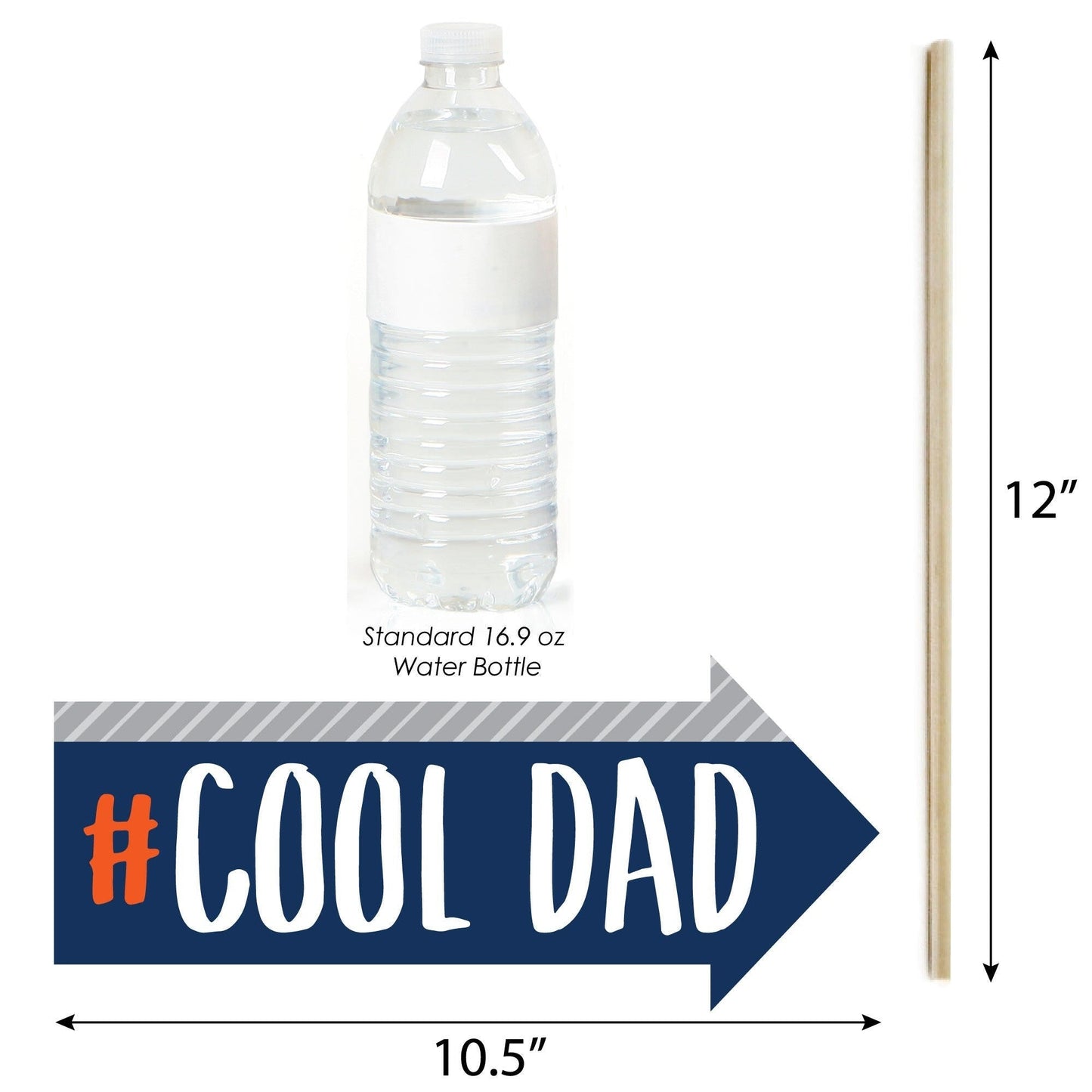 Funny Happy Father's Day - We Love Dad Party Photo Booth Props Kit - 10 Piece