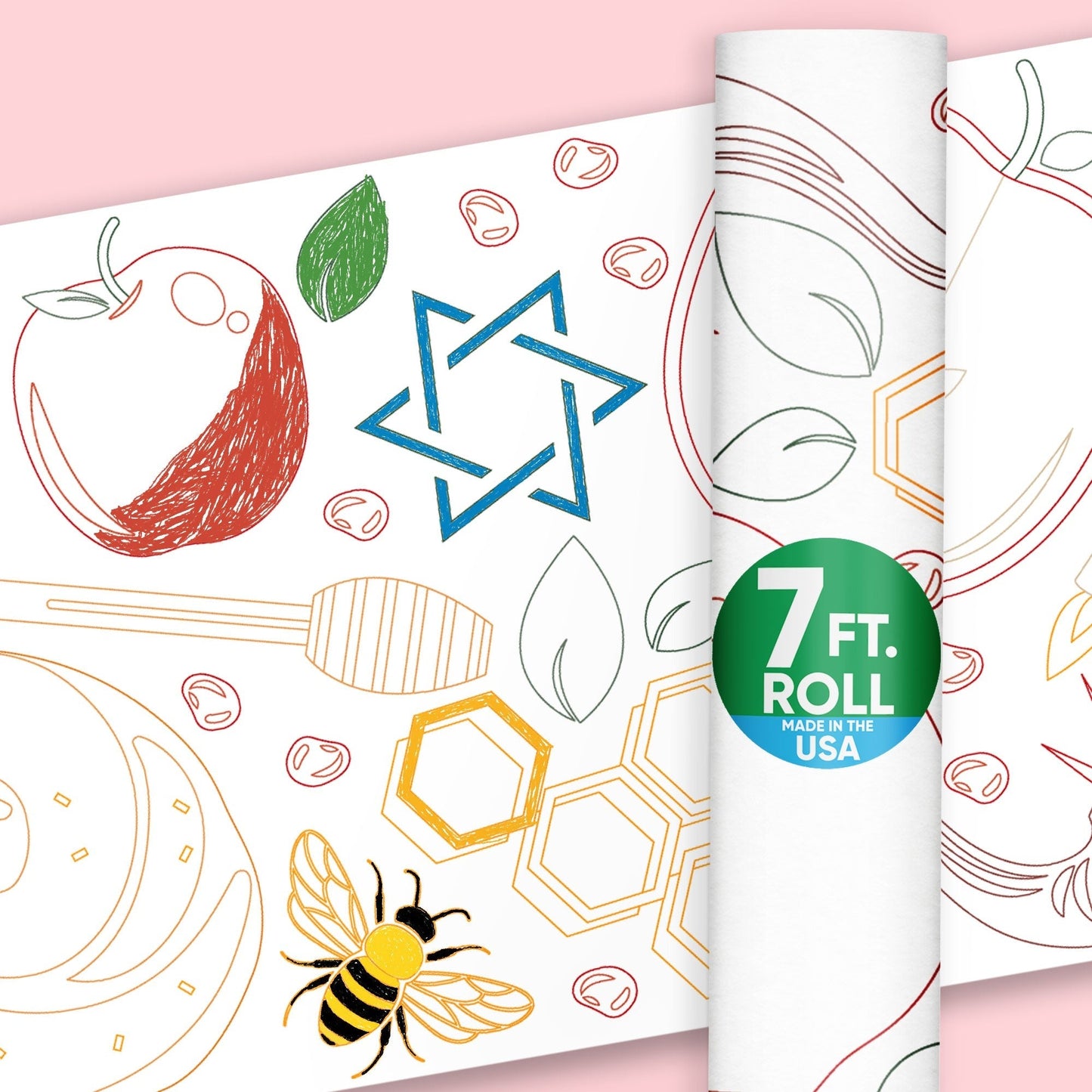 Rosh Hashanah - Coloring Table Runner - 7'