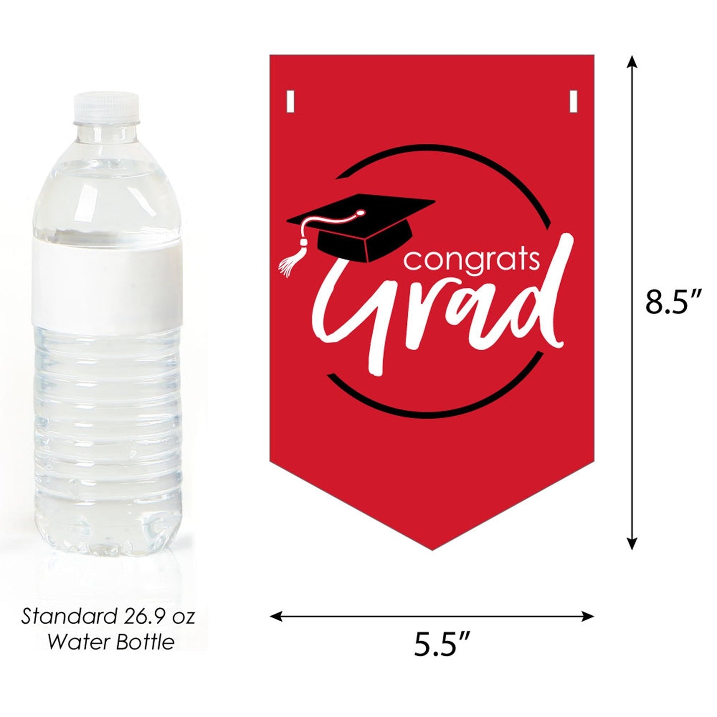 Red Grad - Best is Yet to Come - 2026 Graduation Party Bunting Banner and Decorations - Congrats Grad