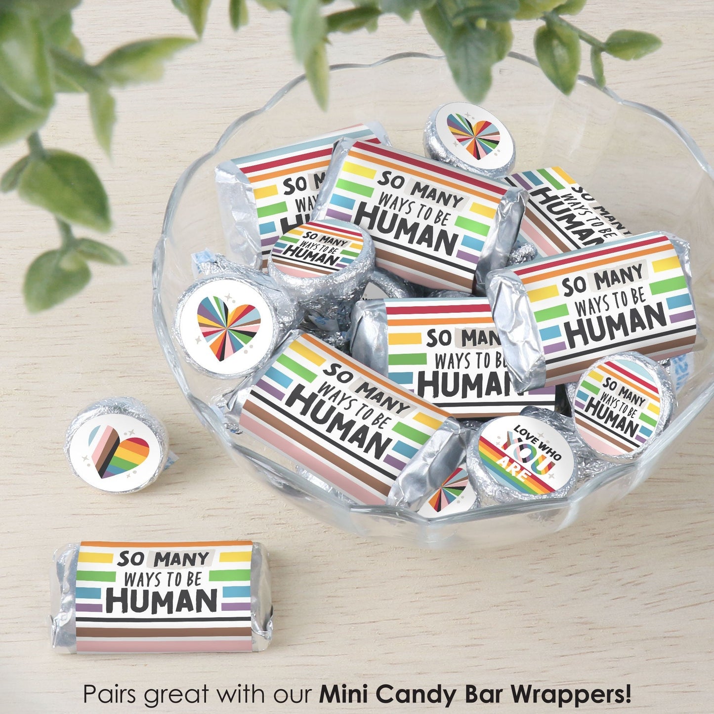 So Many Ways to Be Human - Pride Party Small Round Candy Stickers - Party Favor Labels - 324 Count