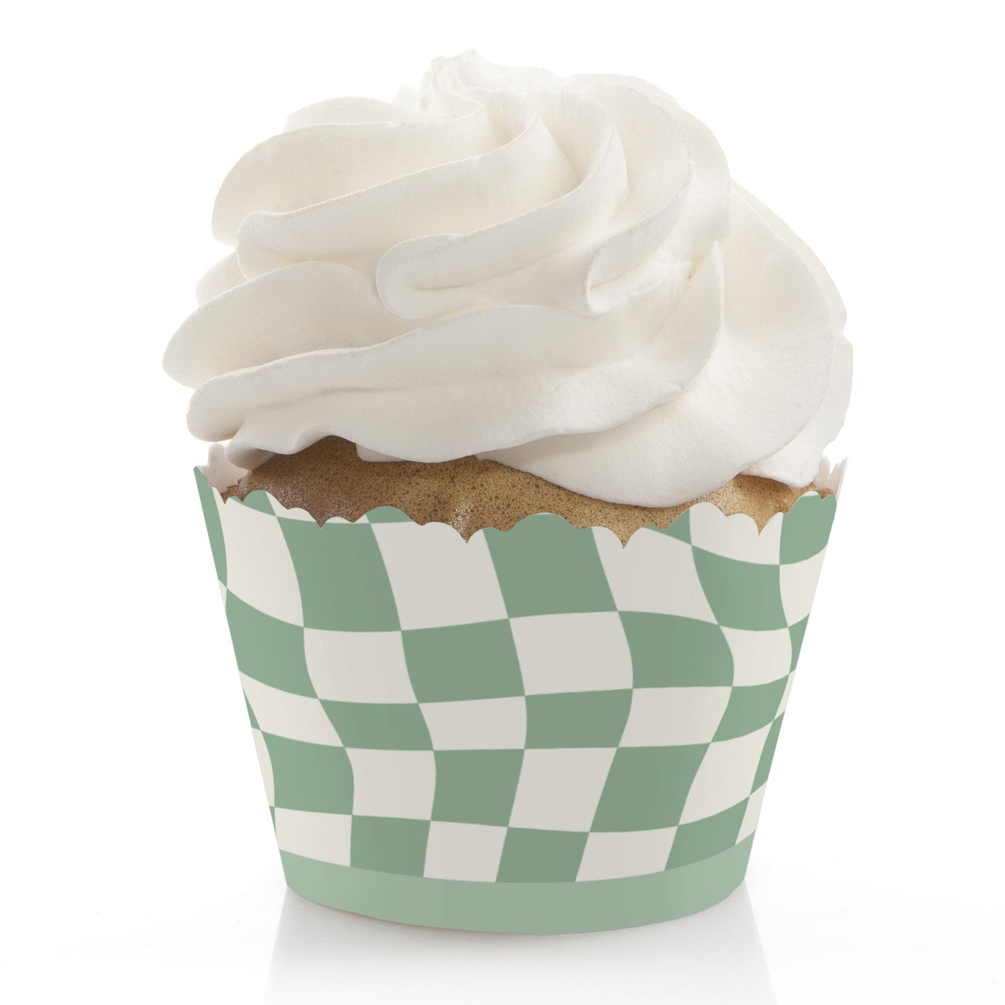 Checkered Cupcake Wrappers - 12 Ct