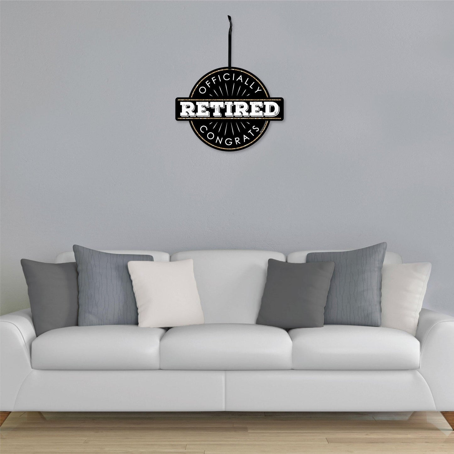 Happy Retirement - Hanging Porch Retirement Party Outdoor Decorations - Front Door Decor - 1 Piece Sign