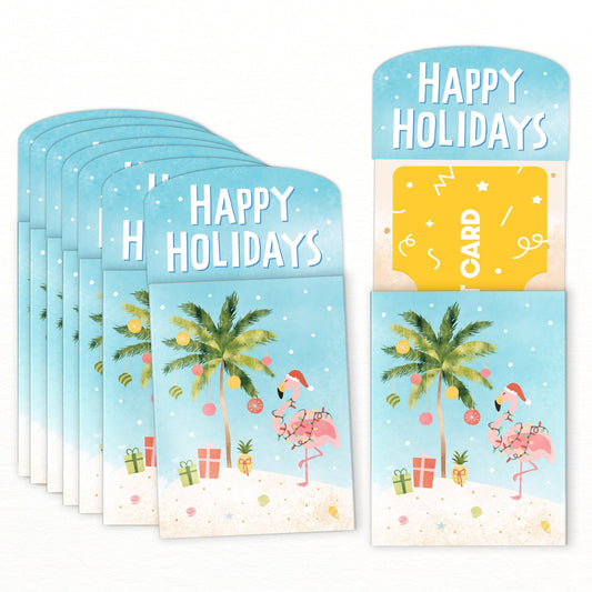 Beach Christmas Nifty Gifty Card Holders - 8 Ct