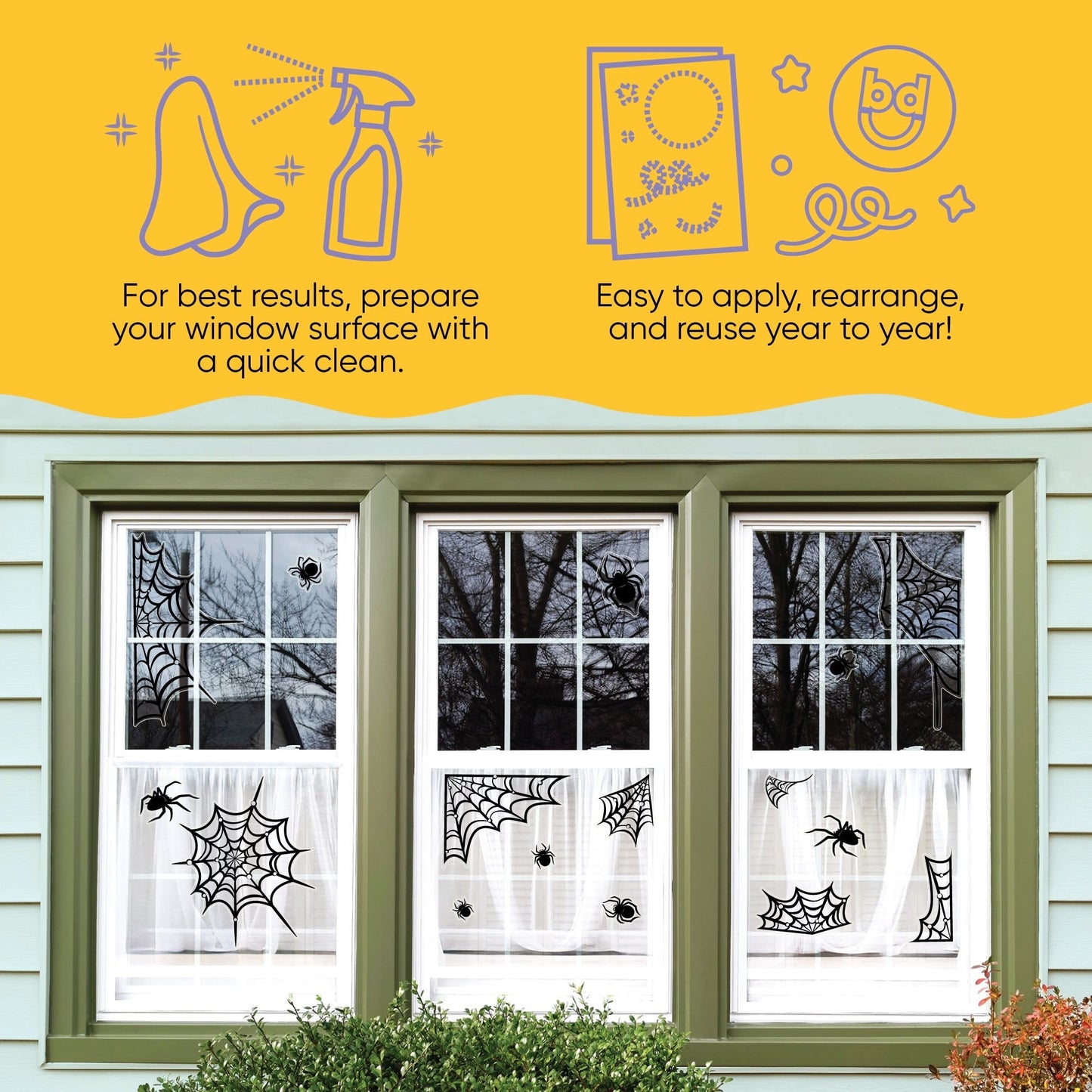 Spider Webs Window Clings