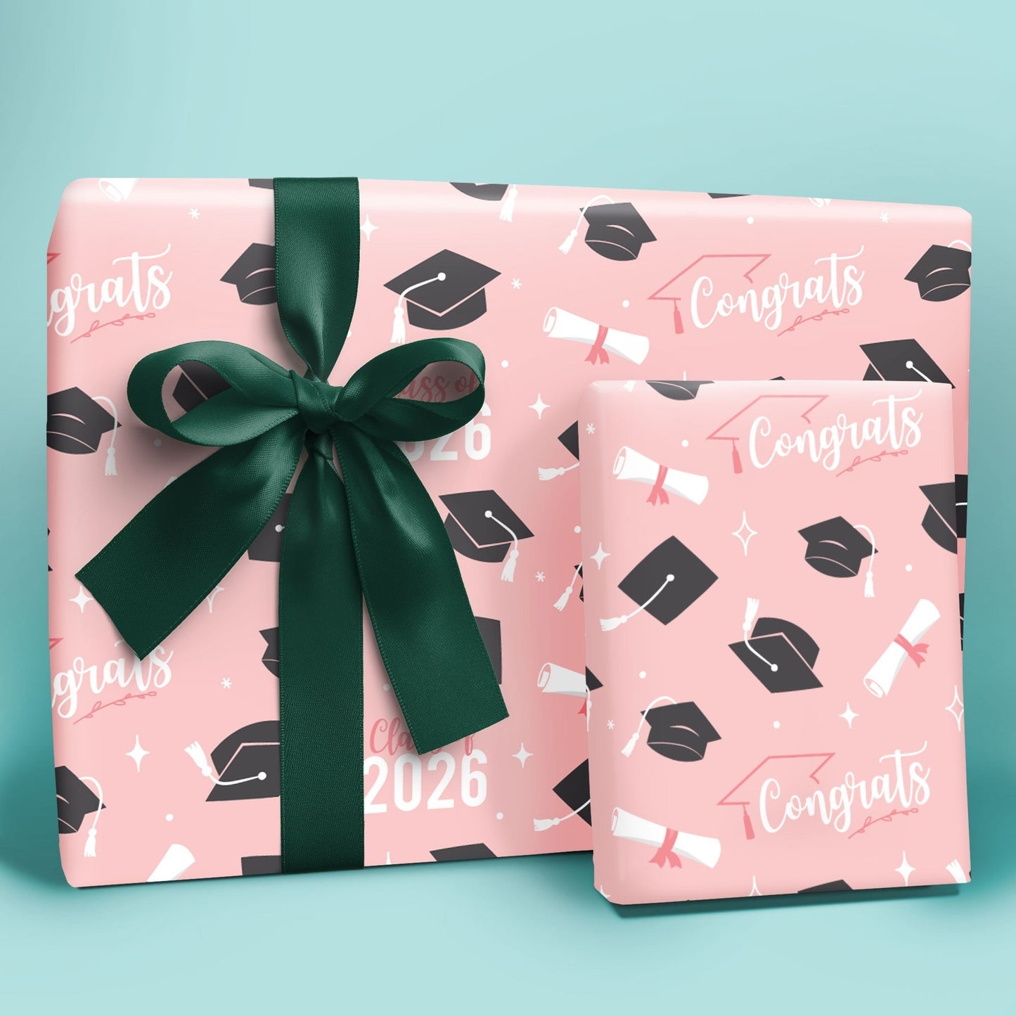 Rose Gold Graduation Wrapping Paper, Class of 2026