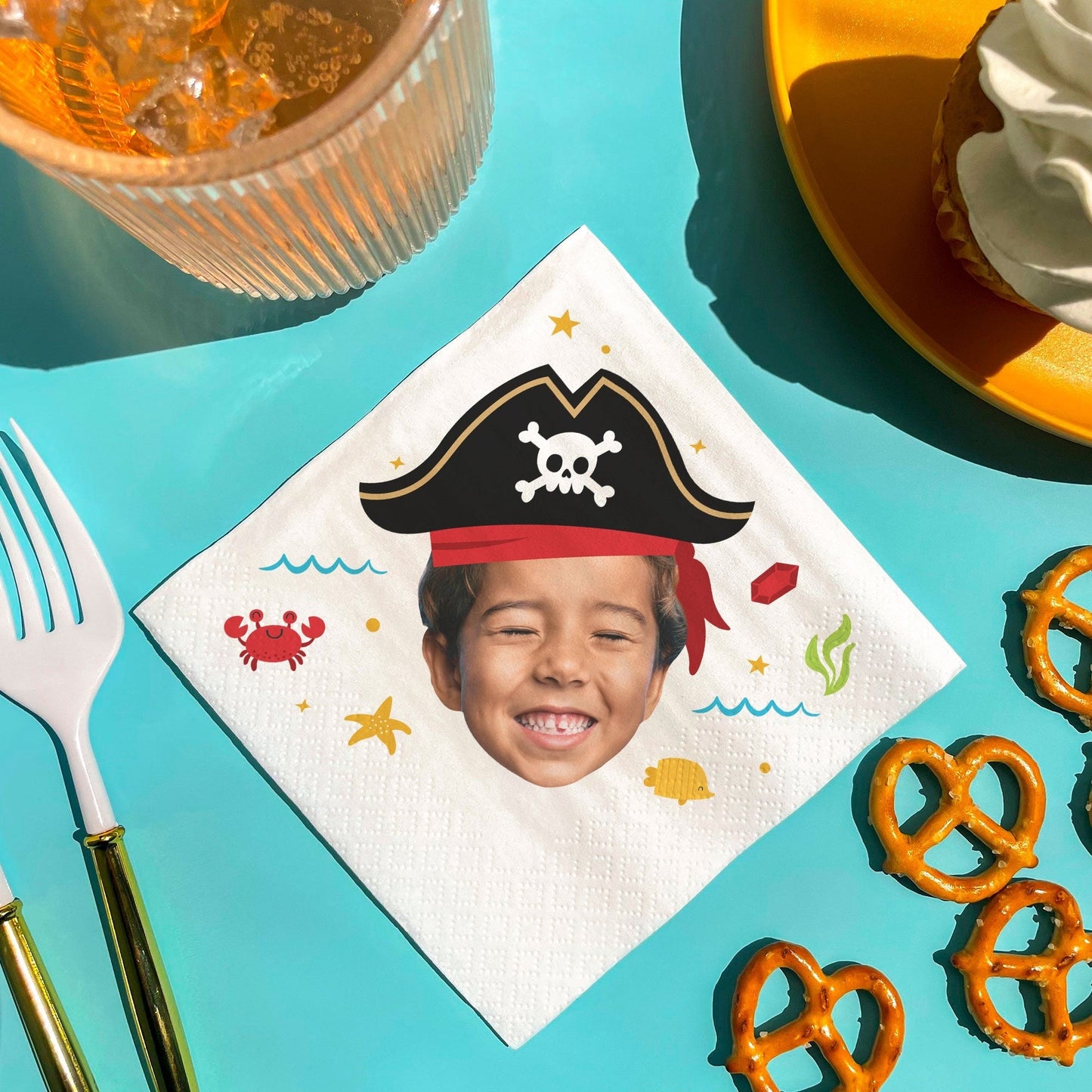Custom Face Napkins - Pirate