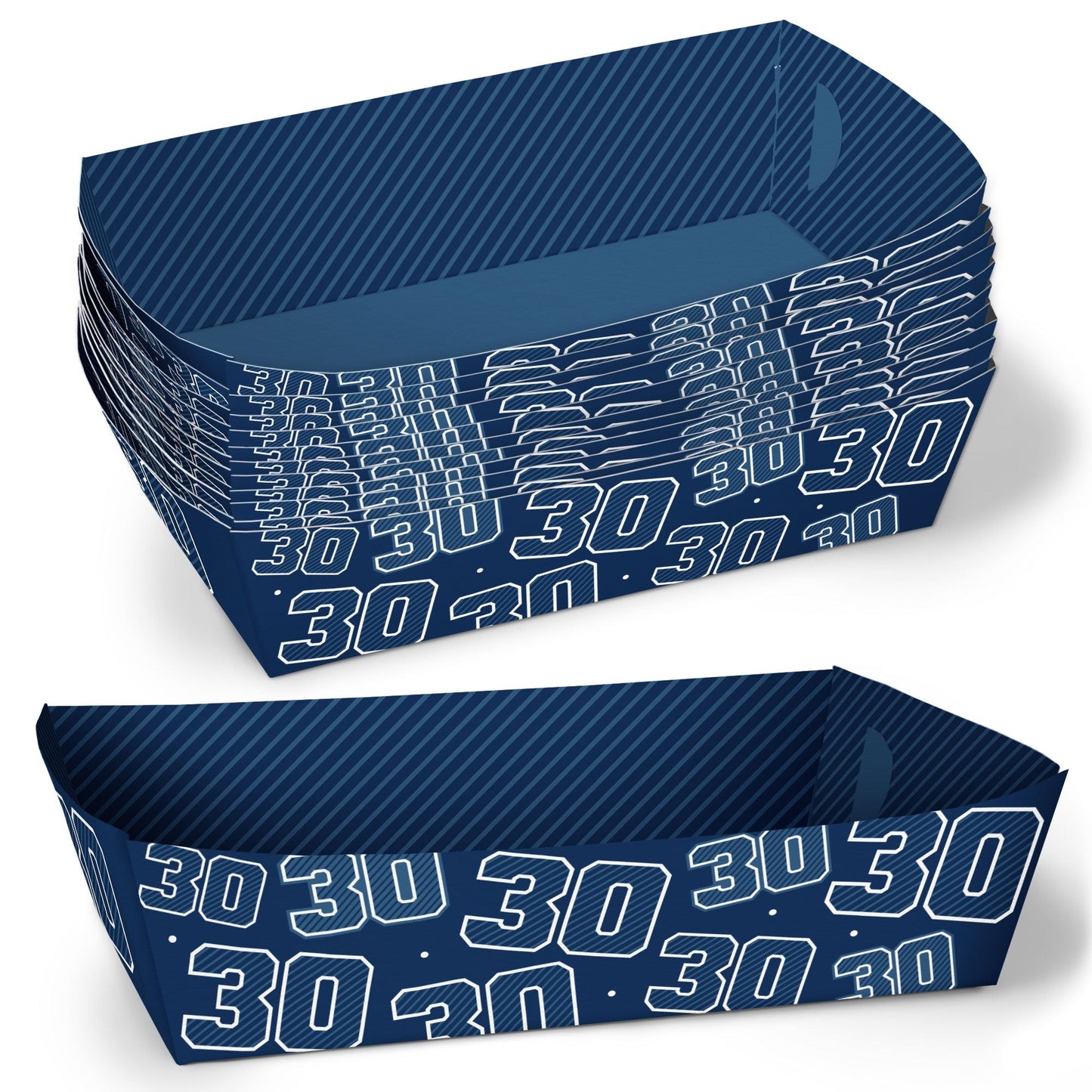 30th Birthday Party Paper Food Trays