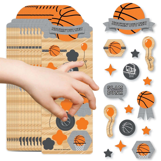 Nothin' But Net - Basketball - Birthday Party Favor Kids Stickers - 16 Sheets - 256 Stickers