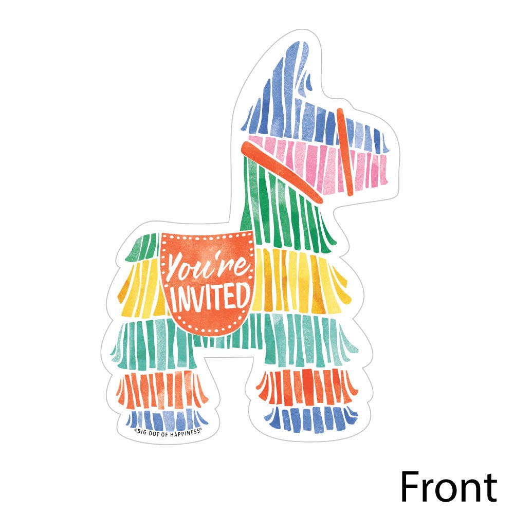 Fiesta Shaped Fill-In Invitations - 12 Ct