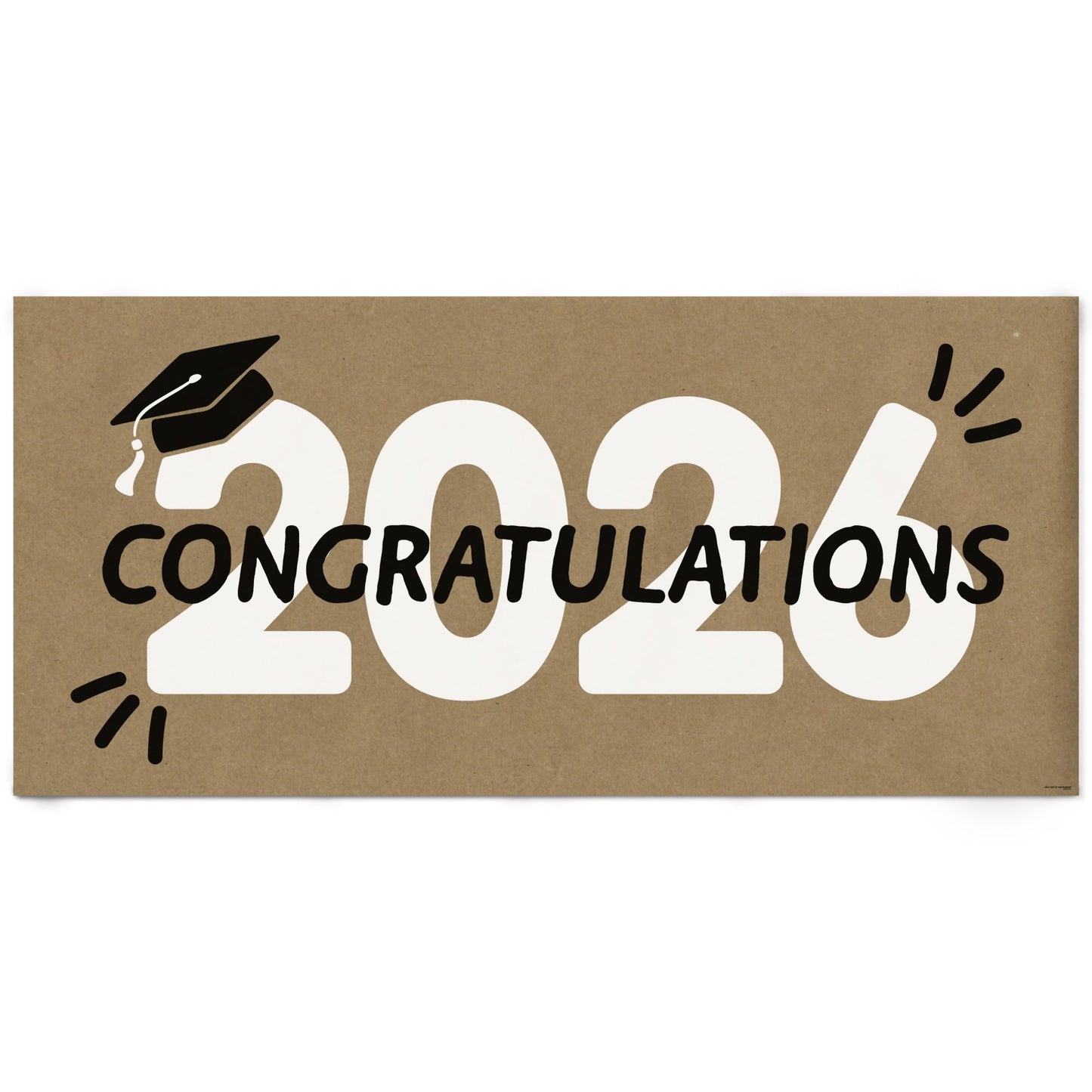 Black & White 2026 Grad Kraft Banner