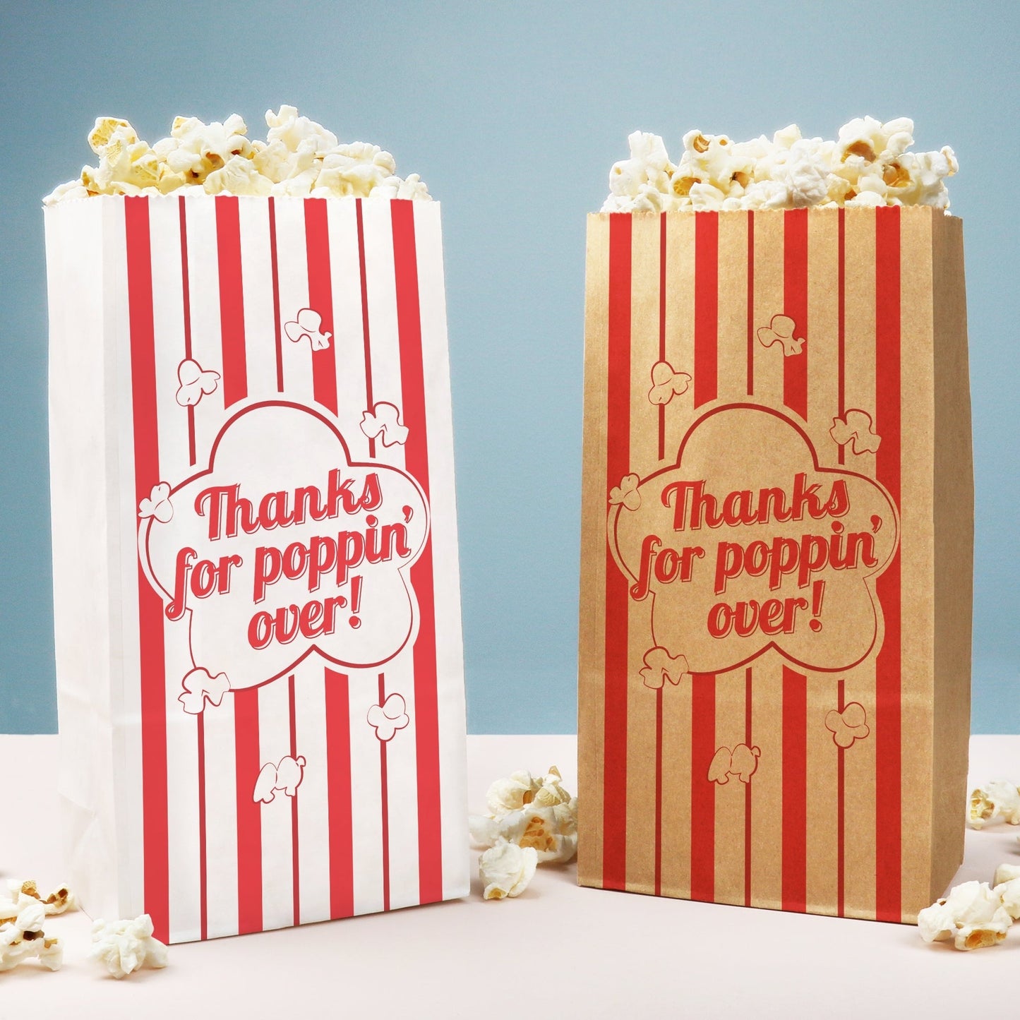 Popcorn Bags - Movie Night Thanks for Popping Over - 25 Ct