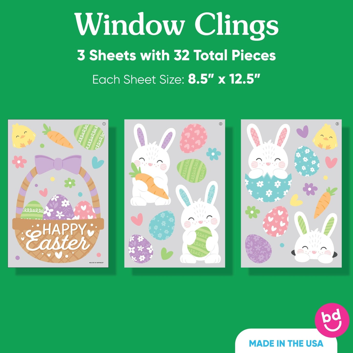 Spring Easter Window Clings