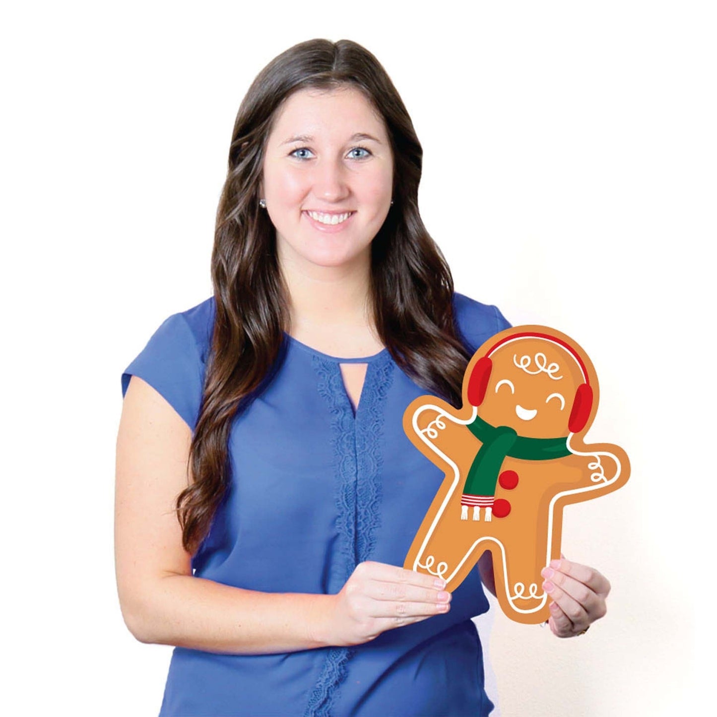Gingerbread Christmas - Lawn Decorations - Outdoor Gingerbread Man Holiday Party Yard Decorations - 10 Piece