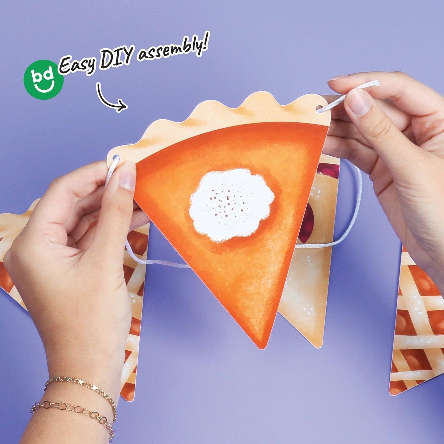 Holiday Pie Garland Banner - 15 Pc