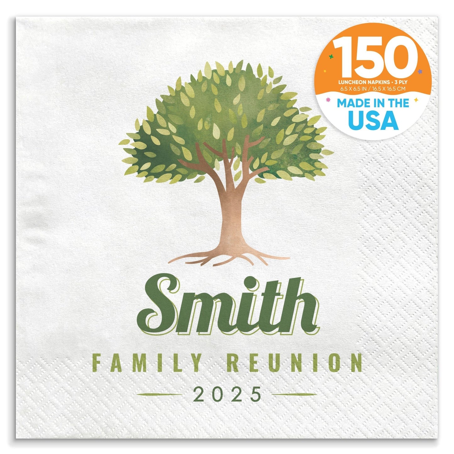Custom Text Napkins - Family Reunion