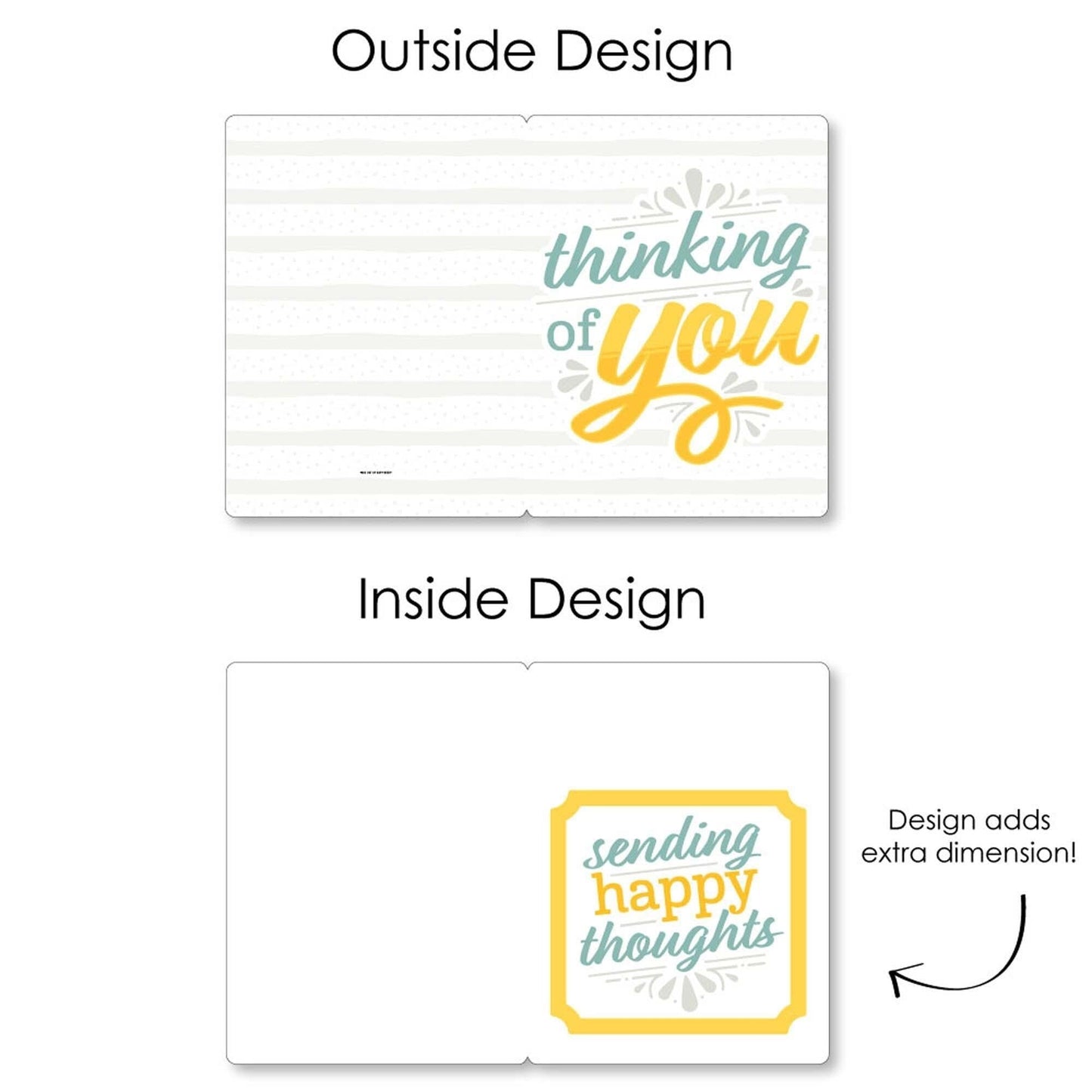 Thinking of You - Just Because Giant Greeting Card - Big Shaped Jumborific Card - 16.5 x 22 inches