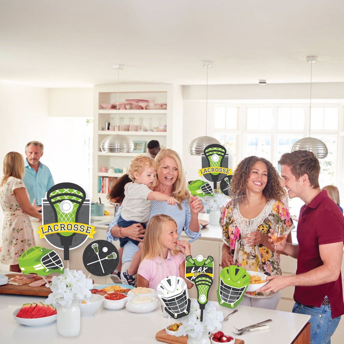 Lax to the Max - Lacrosse - Party Centerpiece Sticks - Showstopper Table Toppers - 35 Pieces