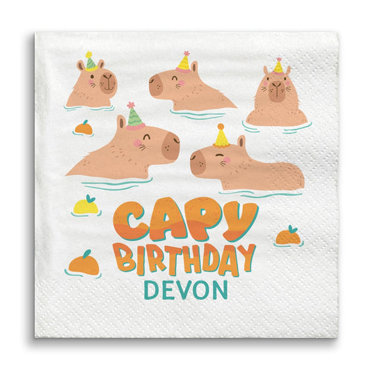 Custom Text Napkins - Capybara