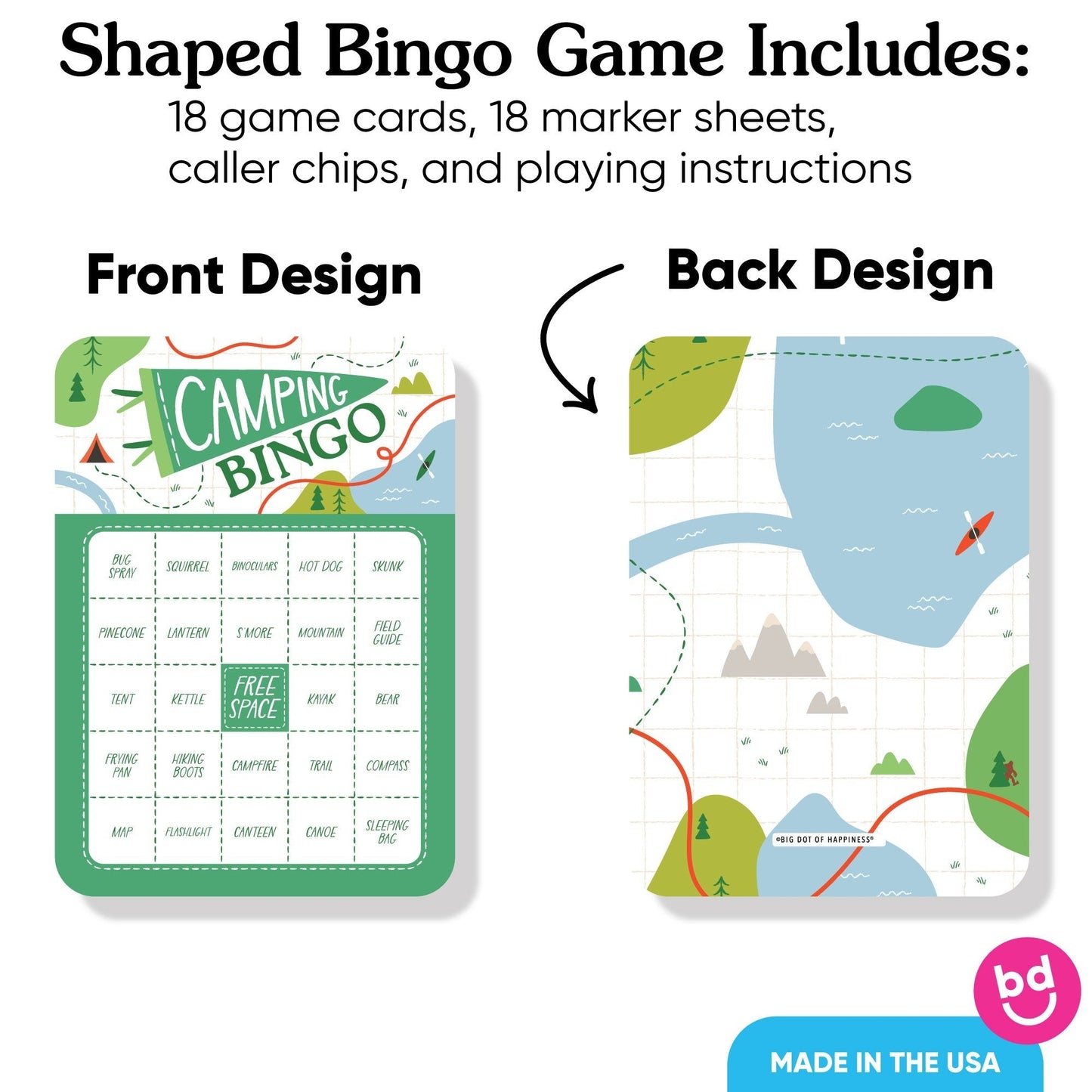 Camping Bingo Game - 18 Ct