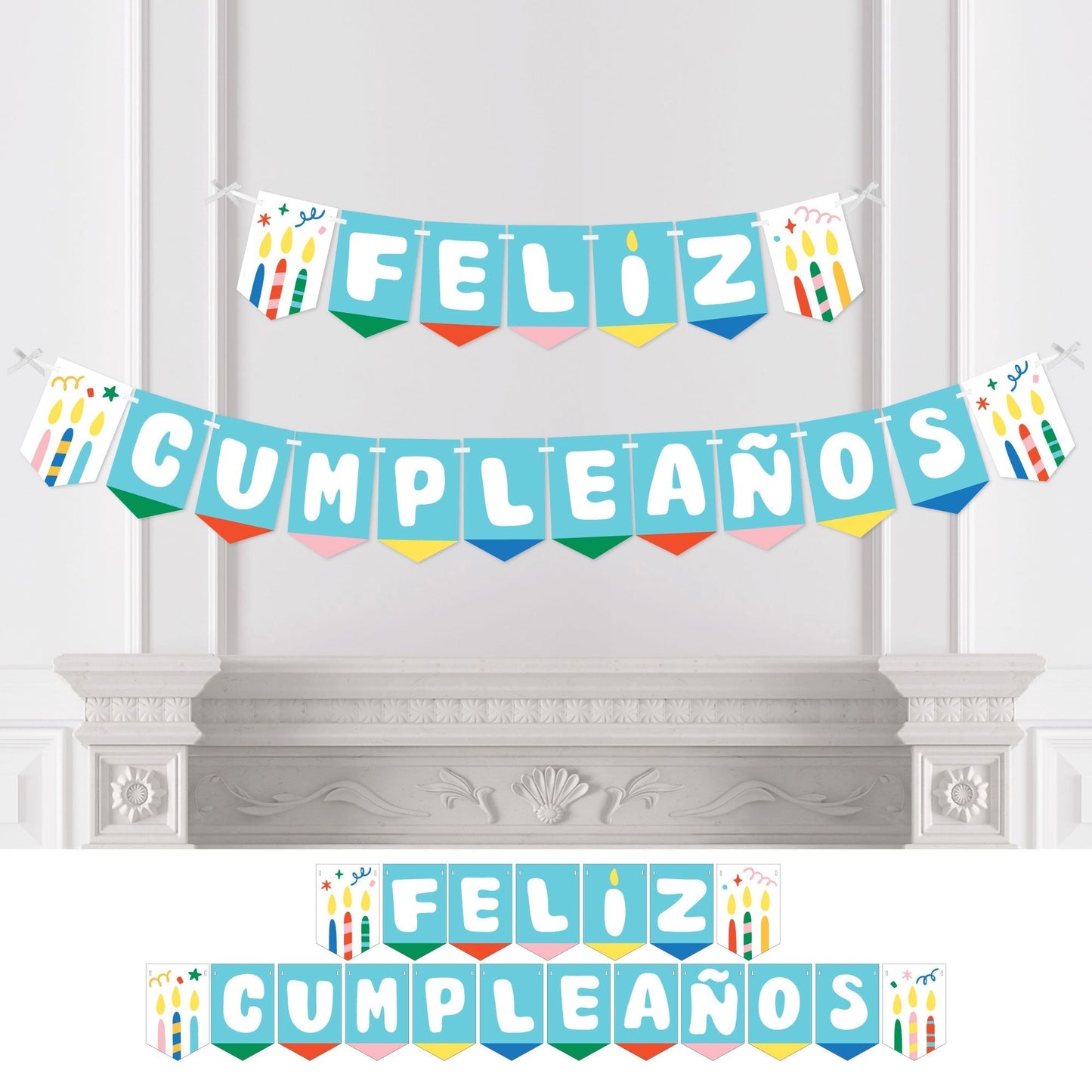 Feliz Cumpleanos Birthday Party Bunting Banner