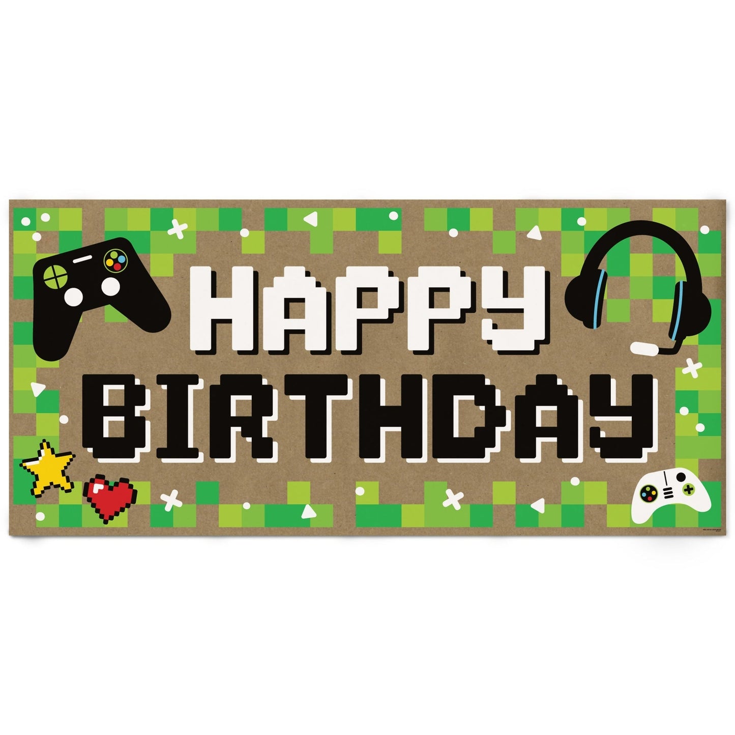 Game Zone Birthday Kraft Banner