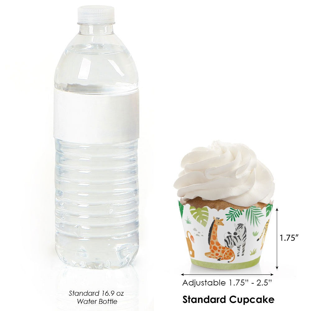 Safari Animals Cupcake Wrappers - 12 Ct