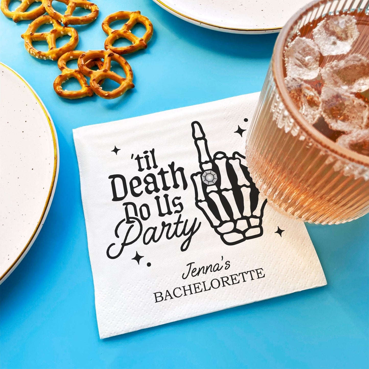 Custom Text Napkins - Til Death Do Us Party