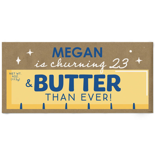 Custom Text Butter Kraft Banner